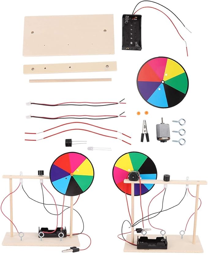 Physics Experiment Toy Educational Science Kit for Kids Sound Light Electrical Circuit Learning Wooden STEM Project Children School Laboratory Hands On Activity