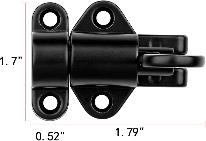 11 Packs Self-Closing Latches，Black Spring Door Lock，Resilient Bolt Latch Aluminum Alloy Safety Automatic Spring Barrel Door Lock with Screws，Used for Wooden Door，Wooden Window and Cabinet etc