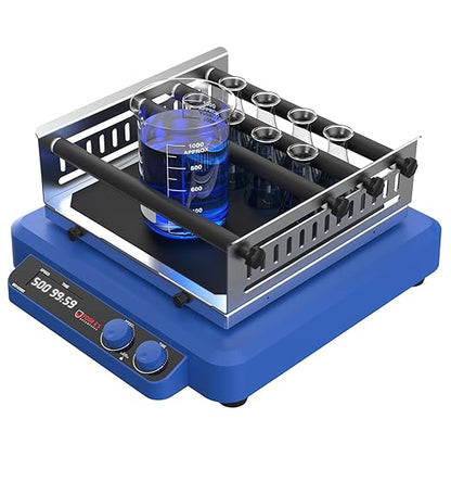 FOUR E'S SCIENTIFIC Orbital and Linear Shaker, 20-500 RPM Lab Orbital Rotator Shaker with Brushless DC Motor, Max. Load Capacity 7.5 KG