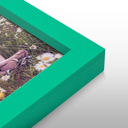 Renditions Gallery 11X14 Custom Photo Prints with Real Wood Picture Frames. Create Personalized Photos with Peel & Stick Photo Frames. Single, Green Frame