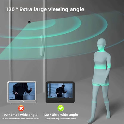 Zopsc Peephole Camera 1080P, Digital Door Viewer with 4.3in Color Screen, PIR Human Detection, High Definition Recording, Voice Changing, for Home Security Monitoring