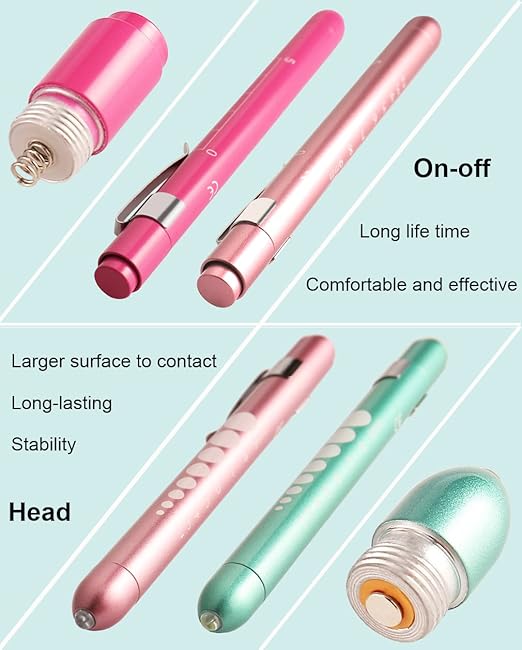 MEUUT 3 Pack Pen Lights for Nurses with 6 Batteries – Medical Penlights Nurse Accessories for Work, Perfect Nursing Student Essentials Medical Supplies for Nurses Doctors EMT Trauma