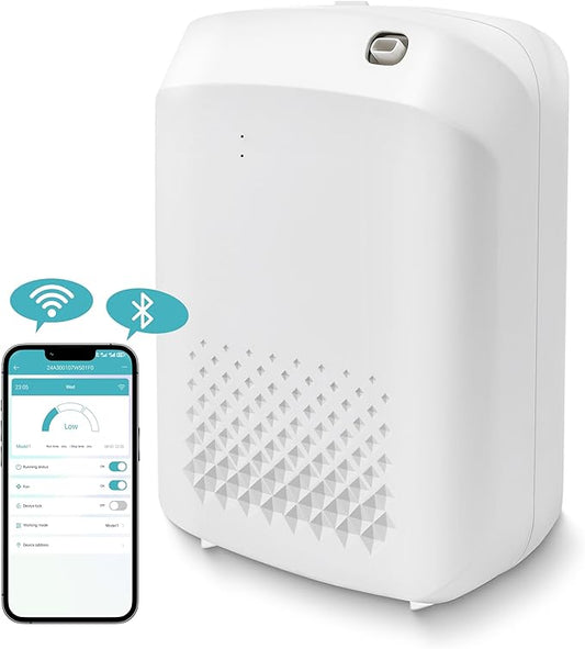 2025 Upgrade WiFi Smart Scent Air Machine for Home, Hotel, Spa, Office, 1500 Sq. Ft Coverage, Cold Air Diffuser, Waterless Essential Oil Diffuser, 400ML Bluetooth Hotel Collection Diffuser (White)