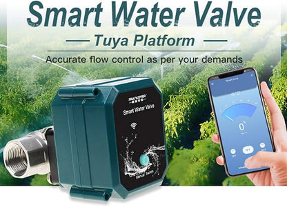 Smart Water Valve WIFI Remote Control Faucet Timer for Hose Compatible with Alexa, Google Home (WIFI, DN25(1"))