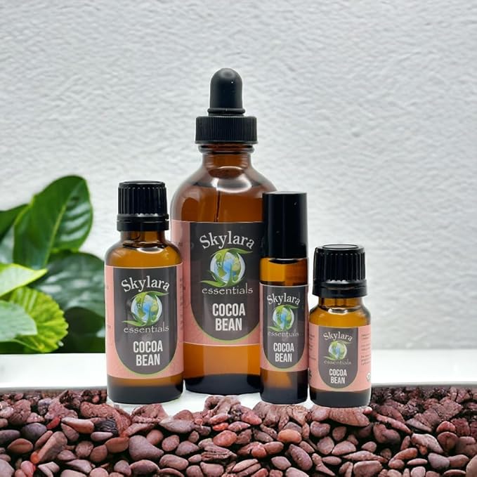 Organic Cocoa Bean Essential Oil (Chocolate) - Pure, Aromatic, and Rich | Natural Chocolate Scent for Aromatherapy (10ml Roll On)