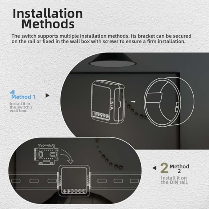 Smart Switch Matter WiFi Module Compatible With Smart Things Retrofit Dual Control Remote Operation