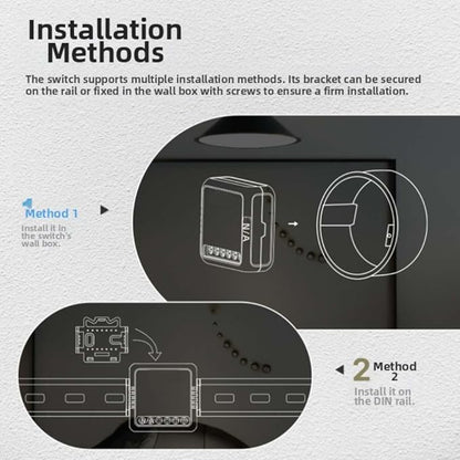 Smart Switch Matter WiFi Module Compatible With Smart Things Retrofit Dual Control Remote Operation