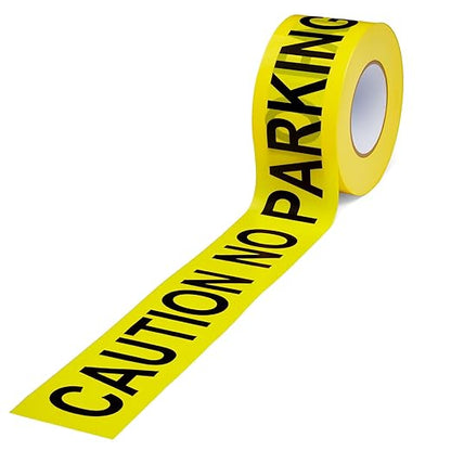 Caution NO Parking Tape – 3 Inch x 1000 Feet | Bright Safety & Hazard Tape with Bold Black Text for Construction, Events, and Dangerous Areas (Caution NO Parking, 1 Pack)