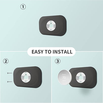 Petrichor Nest Thermostat Wall Plate - Compatible with Google Nest 2020 - Trim Kit, Cover Accessory for Easy Installation (2 Pack Charcoal)