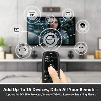 SofaBaton U1 Universal Remote with OLED Display and Smartphone APP, All in One Universal Remote Control for up to 15 Entertainment Devices, Compatible with Smart TVs/DVD/STB/Projector so on