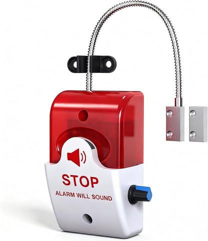 Exit Stopper Door Alarm with 110dB Siren,Commercial Emergency Exit Security Device,Battery Powered Magnetic Sensor, Easy Installation,Ideal for Warehouse,Office,Retail,Industrial Exit Safety