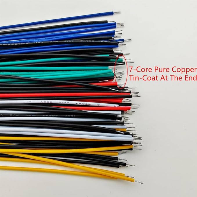 50pcs 5mm Red, Yellow, Green, Blue, White LED Lights, 12VDC Prewired 7.8 Inch V LED Light Diffused Lens
