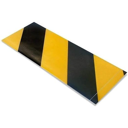 Mighty Line Floor Marking Tape Strips for Safety, Caution, Warning, Heavy-Duty, Peel and Stick, Adhesive, Industrial Quality, Yellow and Black Hazard, 3" by 10"