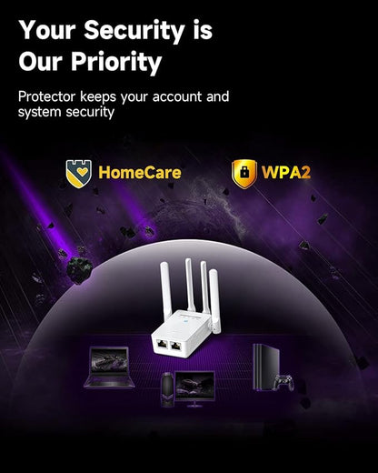 2026 WiFi Extender, WiFi Signal Booster Cover up to 14770 sq.ft for Home, New Gen 6X Faster Internet Extender WiFi Booster w/Ethernet Port, Wireless WiFi Repeater Works with 99% Router, Easy Setup