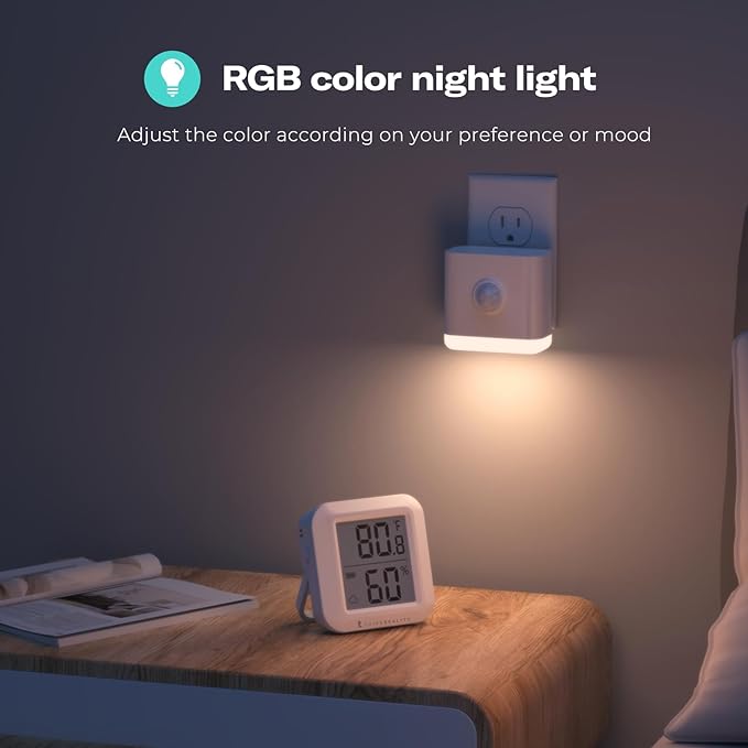 THIRDREALITY Multi-Function Night Light 4 Pack, Zigbee Repeater, 3-in-1 Combines a Motion Sensor, a Illumination Sensor and RGB Color Night Light, 1-100% Adjustable Brightness, Zigbee hub Required