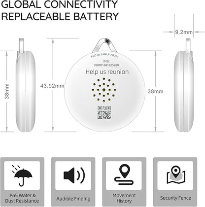No Subscription LNCOON Mini GPS Tracker for Vehicles, Car Tracker No Monthly Fee Tracker Device Hidden with APP, for iOS Android Track Playback | 5-Minute Positioning Frequency, for Cars Kids Dogs