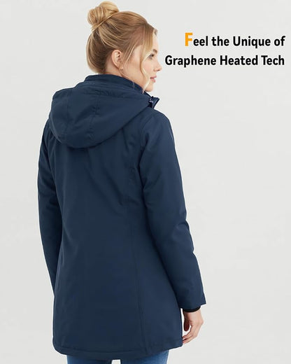 Graphene Women Heated Jacket 12V Fast Charge 18400mAh Large Capacity