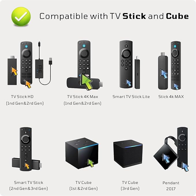 Replacement Voice TV Remote for Fire Series, Smart TV Stick (HD, 4K, 4K Max, Lite), fit for TV Cube and Omni, Insignia, Toshiba Smart TVs