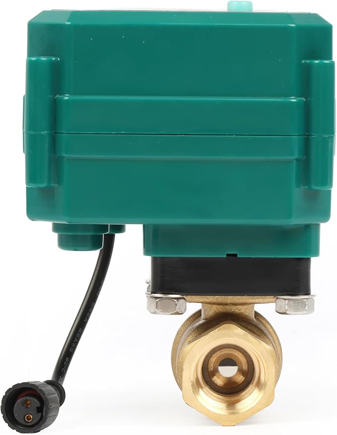 U.S. Solid 1/2" Smart Motorized Ball Valve - Brass Remote App Mobile-control Electrical Ball Valve with Manual Switch, Plug Connection