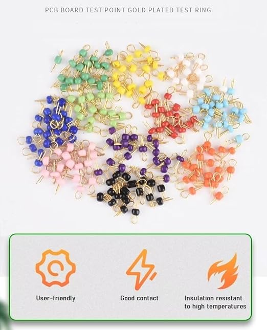 Sky Blue PCB Gold-Plated Ceramic Test Points 1000 PCS for Circuit Board Testing