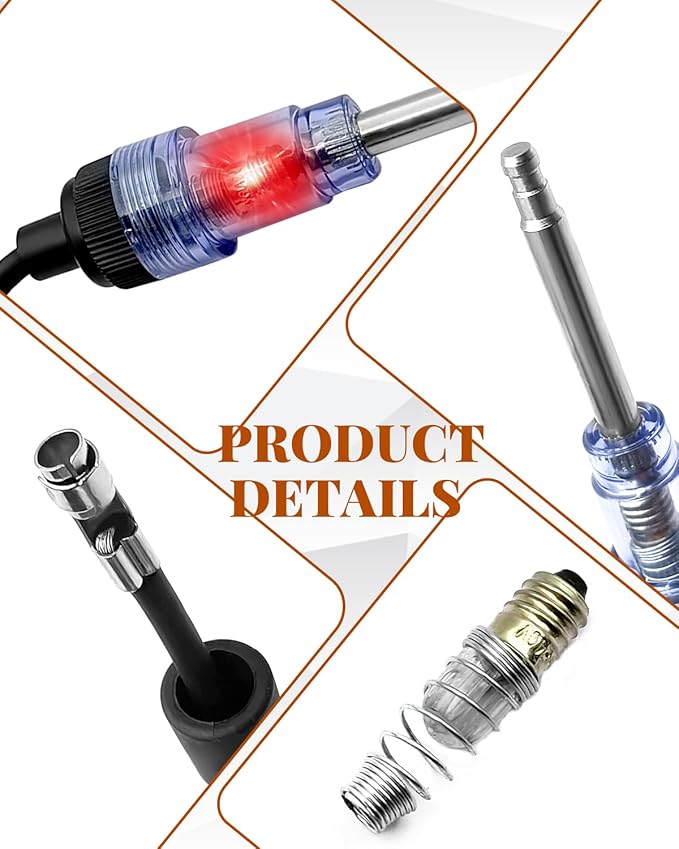Inline Spark Plug Tester, Plug-in Engine Ignition Tester Armature Diagnostic Tool, Small & Big Internal/External Engines Accessories for Automotive, Car, Lawn Mower, Motorcycle