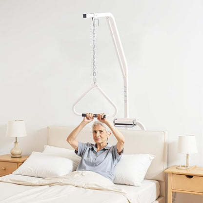 VEVOR Trapeze Bar for Bed Mobility, Bed Trapeze with Clamps and Floor Stand, 250LBS Weight Capacity Pull Up Assist for Elderly, Patients & Disabled, Suitable for Home Care, Hospital, Nursing Home