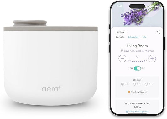 Aera Mini Home Fragrance Diffuser Plug-in: Smart Home App Aroma Control, Essential Oil & Aromatherapy, Hypoallergenic Scent Technology, Safe for Family & Pets, White (Scent Capsules Sold Separately)