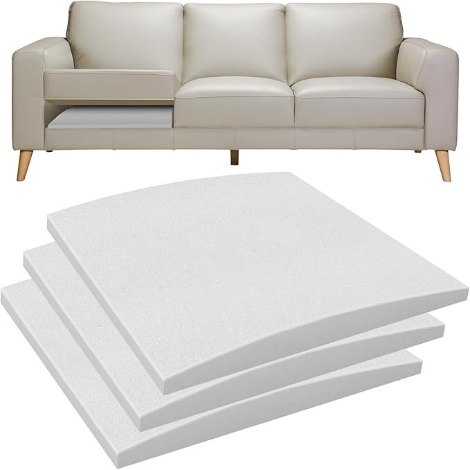 Couch Cushions Support for Sagging Seat -20"X 20"Curved Foam Sofa Cushion Support Board,Grey Couch Supporterfor Under The Cushions,Set of 3