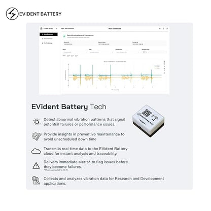 EVB Wi-Fi Vibration & Motion Sensor up to 6.66kHz | 6-Axis IMU (Accelerometer + Gyroscope) | Wi-Fi and AP Mode | API Software Portal | Sensor for Engineering Applications, EVs, & R&D Labs
