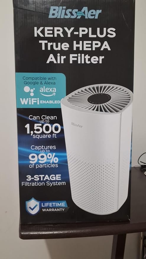 Air Purifiers for Home Large Room Pets Up to 1800 Ft² - Smart WiFi & Voice Control True HEPA Air Purifier For Home Bedroom Smoke, Dust, Pet Dander, Pollen, Sleep Mode - Kery Plus