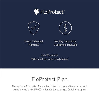 Moen Flo Smart Water Monitor and Automatic Shutoff Sensor, Wi-Fi Water Leak Detector for 3/4-Inch Diameter Pipe, 900-001