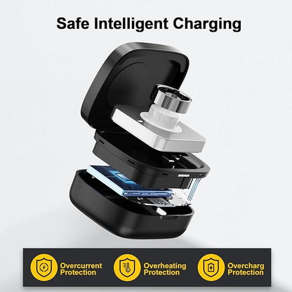 Wireless Charging Case for Oura Ring 4 & 3 Charger, 1000mAh Portable Travel Charger Station Fits All-Sized Ring Gen 4 & 3, 30-Day Runtime (Official Charger NOT Included)