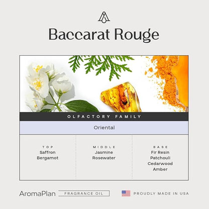 AromaPlan Hotel Scents Inspired by Baccarat Rouge 5 Fl Oz (148ml) & Sample Set with Top 12 Fragrances -Home Luxury Aroma & Hotel Fragrance Diffuser Oil for Aromatherapy, USA Made