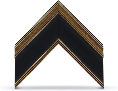 Antique Gold & Black 3" Color Chip Premiere Deco TV Frame (32",43",50",55",65",75",85") Compatible ONLY with Samsung The Frame and Pro TVs (Fits 2021-2025, LS03A,LS03B,LS03C,LS03D,LS03FA,LS03FW)