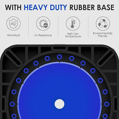 6 Pack 36" Large-Sized PVC Traffic Cones with Heavy-Duty Black Base, Garage Parking Lot Cones Structurally Stable Weatherproof Road Construction Safety Cones (6, Blue, 36" Extra Large)