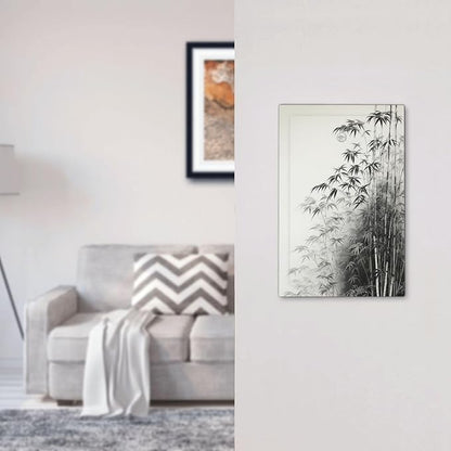 Watercolor Vintage Ink Bamboo Forest 1-Gang No Device Blank Wallplate Electrical Light Switch Covers Decorative Receptacle Face Plate Cover for Bathroom 5 X 3 IN