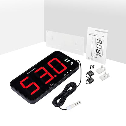 Decibel Meter Sound Level Meter with Data Logging, 13" Large LCD Display Wall Mounted Noise Meter for Classroom w/ 16.4ft Corded Sensor & Alarm Output for Studio Decibel Noise Measuring and Recording