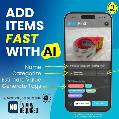 Smart QR Code Labels – AI Auto-Labeling, No Typing! Storage Bins & Moving Containers – iOS & Android App – 10 Stickers (3" x 5") (Orange)