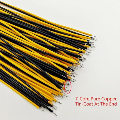 50pcs 3V-4.5V-5V-6V-7.5V-9V-12VDC 5mm Yellow LED Lights Emitting Diodes, 12VDC Prewired 7.9 Inch V LED Light Diffused Colored Lens Small LED