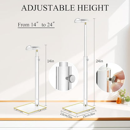 Acrylic Purse Stands for Display, 3 Pack 14" to 24" Adjustable Height Clear Purse Holder Stand, Counter Bags Hanging Organizer Handbag Rack for Closet Retail Vendor Commercial Store