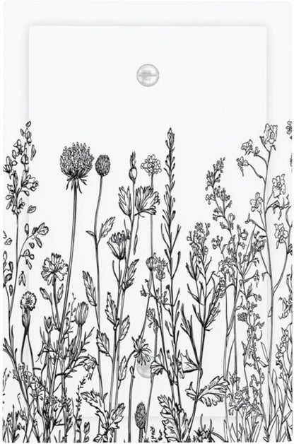 Light Switch Cover Plate Floral Wildflower Rustic Plant Leaves 1 Gang No Device Blank Electrical Wall Plates Faceplate Decorative Switch Plate For Farmhouse Cabin Decor