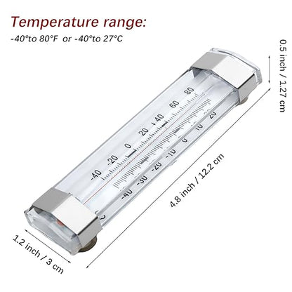 9 Pcs Freezer Kitchen Thermometer Refrigerator Thermometer Fridge Thermometer Freezer Cooler for Kitchen Restaurant Home Decoration