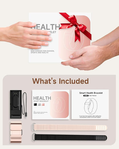 Health Fitness Tracker, Wearable Activity Step Tracker for Men Women, Continuous Sleep/ Heart Rate/ SpO2/ Stress/ Blood Pressure Monitor, IP68 Multiple Sports Modes Watch, Free App for Android iPhone