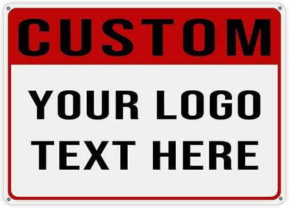 Custom Metal Sign Outdoor, Personalized Signs for Office, Business, or Home, Fade-Resistant Rust-Free Aluminum, 10x7 Inches