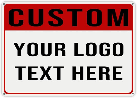 Custom Metal Sign Outdoor, Personalized Signs for Office, Business, or Home, Fade-Resistant Rust-Free Aluminum, 10x7 Inches