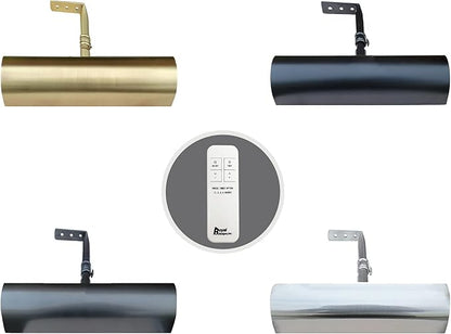 Royal Designs, Inc. Cordless Remote Control LED Picture Light, Dimmable with Timer Function, Brushed Nickel, 10.75 Inches