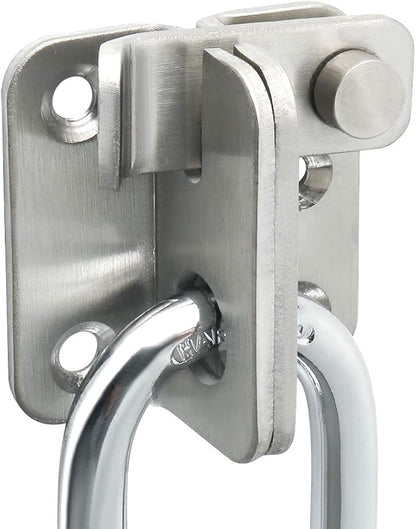 Alise Flip Latch Gate Latches Slide Bolt Latch Safety Door Lock Catch for Barn Cabinet Pet Cage Garden Bathroom Garage Window Sliding Door,MS4001-LS Stainless Steel Brushed Finish