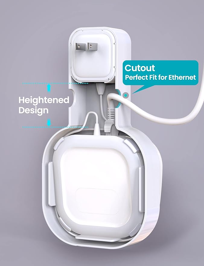 DG-Direct Wall Mount Holder for eero 6 and eero 6+ Router Mesh Wi-Fi System, No Messy Wires, The Outlet Wall Mount Holder for eero 6 Plus, Stand Bracket for eero 6 Extender Space Saving 1 Pcs