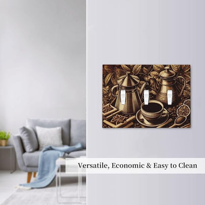 Decorative Light Switch Cover Plate Vintage Coffee Beans Leaf Cup 3 Gang Wall Plate Oversized Triple Toggle Switch Cover Plate Jumbo Faceplate for Kitchen Home Decor