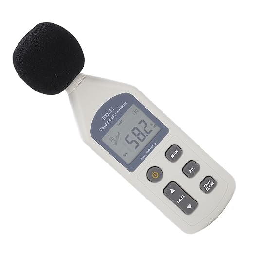 Digital Sound Level Meter with LCD Screen, Handheld Decibel Monitor 30-130dBA, 35-130dBC - Sensor, Backlit Display, Ideal for Noise Measurement